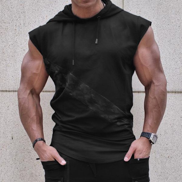 new men sleeveless hoodies spring and summer cotton bodybuilding tank gyms fitness workout man casual hooded vest, White;black
new men sleeveless hoodies spring and summer cotton bodybuilding tank gyms fitness workout man casual hooded vest, White;black