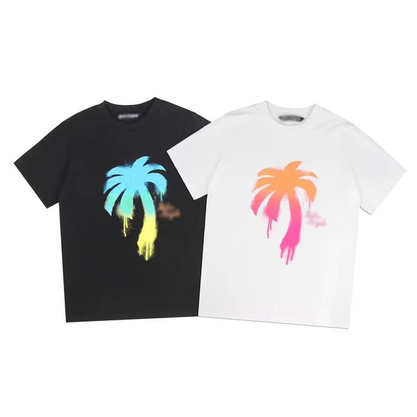 p designer's new color gradient coconut tree print men's t-shirt for men and women couples summer pure cotton casual loose short s, White;black
p designer's new color gradient coconut tree print men's t-shirt for men and women couples summer pure cotton casual loose short s, White;black