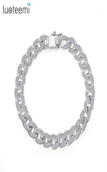 luoteemi fashion cz crystal curb cuban chain bracelets for women white gold color luxury wedding bracelet jewellery11682892, Black
luoteemi fashion cz crystal curb cuban chain bracelets for women white gold color luxury wedding bracelet jewellery11682892, Black