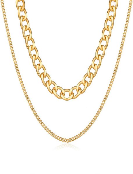 basic punk alloy layered curb cuban chain necklace for men women vintage gold link chain choker solid metal jewelry gifts3961793, Silver
basic punk alloy layered curb cuban chain necklace for men women vintage gold link chain choker solid metal jewelry gifts3961793, Silver
