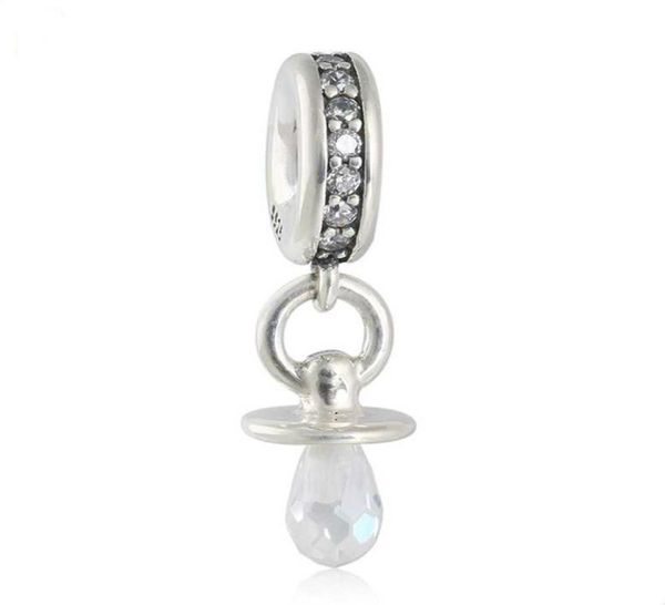 new 925 sterling silver baby pacifier pave clear crystal soother nipple dangle charm beads fit brand bracelet diy jewelry accessor8263420, Black
new 925 sterling silver baby pacifier pave clear crystal soother nipple dangle charm beads fit brand bracelet diy jewelry accessor8263420, Black