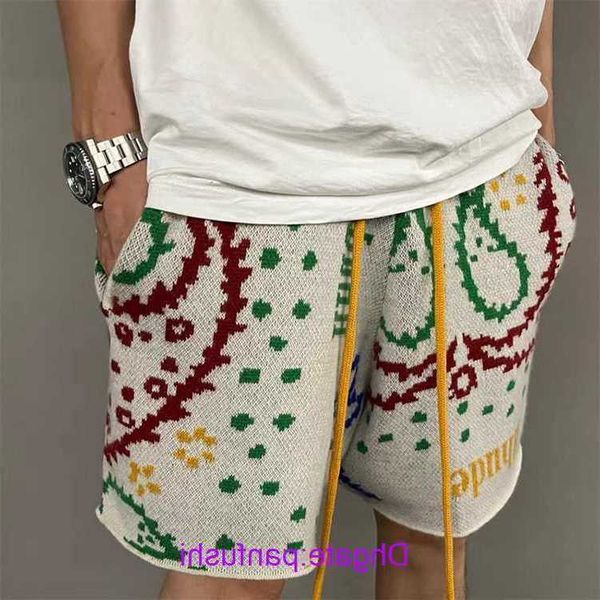 wholesale designer rhude sport shorts for sale rhude cashew flower color knitted jacquard drawstring american high street casual beach pants, White;black
wholesale designer rhude sport shorts for sale rhude cashew flower color knitted jacquard drawstring american high street casual beach pants, White;black