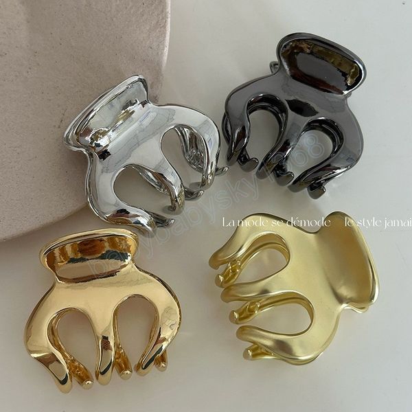 women irregular geometry metal hair claw barrettes hairgrip luxury hair clips hairpins ponytail holder girls hair accessories, Slivery;white
women irregular geometry metal hair claw barrettes hairgrip luxury hair clips hairpins ponytail holder girls hair accessories, Slivery;white