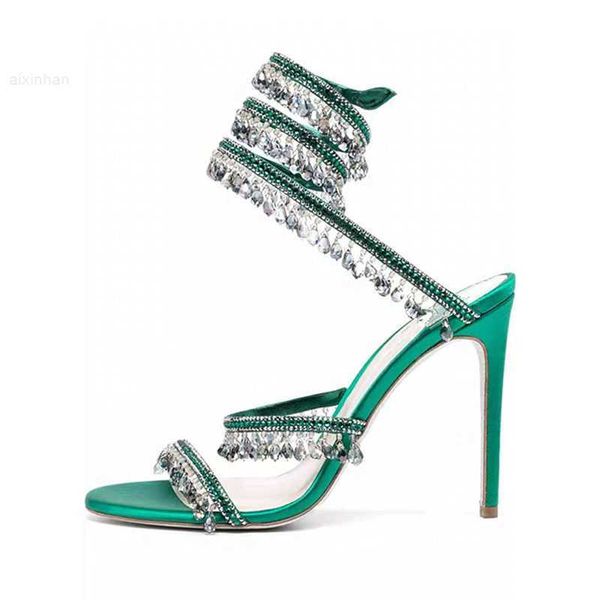 summer slim high heels open toe sandals water diamond snake strap 2023 round head banquet crystal fashion new style, Black
summer slim high heels open toe sandals water diamond snake strap 2023 round head banquet crystal fashion new style, Black