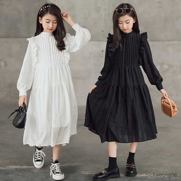 girl's dresses spring kids long sleeve dreses for girls 8-15y girl clothing white black solid dress elegant ruflles vestidos r230607, Red;yellow
girl's dresses spring kids long sleeve dreses for girls 8-15y girl clothing white black solid dress elegant ruflles vestidos r230607, Red;yellow