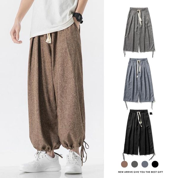 pants 2022 spring summer chinese traditional dress plus size cotton linen wide leg pants ethnic thin cropped pants men clothing, Black
pants 2022 spring summer chinese traditional dress plus size cotton linen wide leg pants ethnic thin cropped pants men clothing, Black