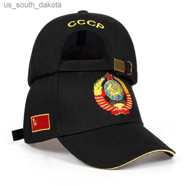 cccp national emblem baseball cap cotton snapback caps adjustable sun hat outdoor visor hats l230523, Blue;gray