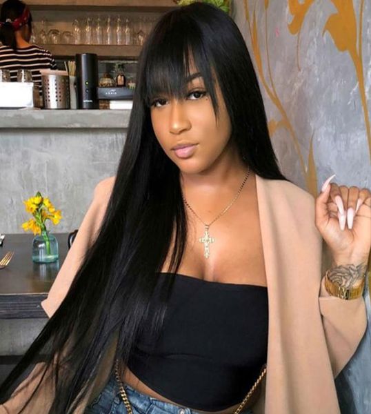 360 lace frontal wig pre plucked with baby hair brazilian straight lace front human hair wigs with bangs 150 remy ever beauty6651152, Black
360 lace frontal wig pre plucked with baby hair brazilian straight lace front human hair wigs with bangs 150 remy ever beauty6651152, Black