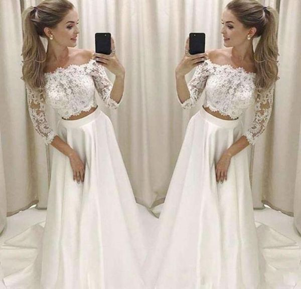 two piece wedding dresses with 34 long sleeve off the shoulder beach wedding dress a line lace floor length bridal gown7196538, White
two piece wedding dresses with 34 long sleeve off the shoulder beach wedding dress a line lace floor length bridal gown7196538, White