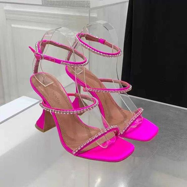 95mm high heel sandals crystal decorative lace-up spool high heel slippers women's summer luxury designer shoes sandals banquet dress w, Black
95mm high heel sandals crystal decorative lace-up spool high heel slippers women's summer luxury designer shoes sandals banquet dress w, Black
