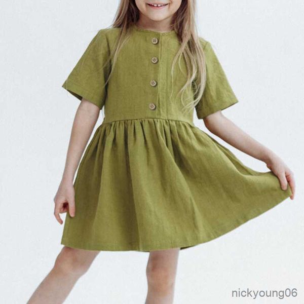 girl's dresses summer ramie short-sleeved dress vintage new baby kids casual soft and breathable loose with buttons r230607, Red;yellow
girl's dresses summer ramie short-sleeved dress vintage new baby kids casual soft and breathable loose with buttons r230607, Red;yellow
