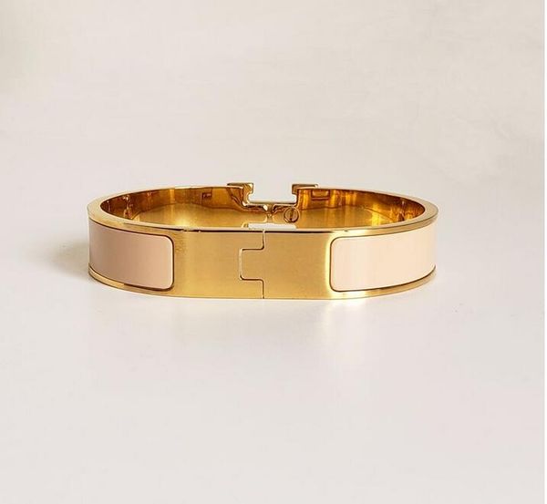 classic h bracelet 18k gold bangle for men enamel bracelet men women cuff bracelet lovers bracelet 12mm wide with gift bag, Golden;silver
classic h bracelet 18k gold bangle for men enamel bracelet men women cuff bracelet lovers bracelet 12mm wide with gift bag, Golden;silver