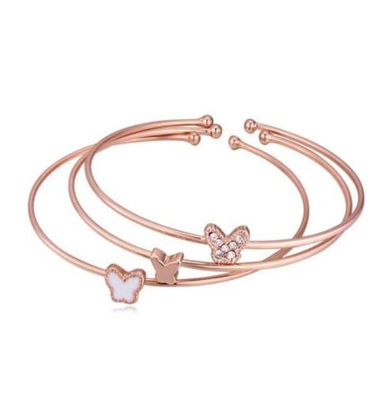 bracelets for women luxury fashion zircon 18k gold plated alloy butterfly bangles jewelry 3piece set open bangles6148698, Black
bracelets for women luxury fashion zircon 18k gold plated alloy butterfly bangles jewelry 3piece set open bangles6148698, Black