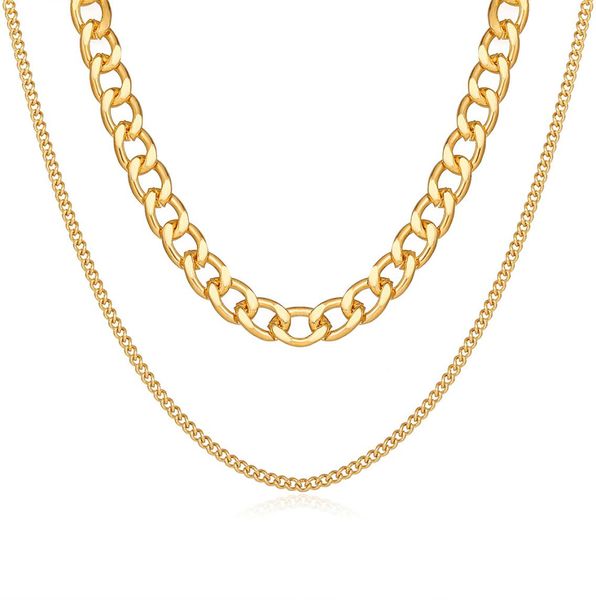 basic punk alloy layered curb cuban chain necklace for men women vintage gold link chain choker solid metal jewelry gifts9296136, Silver
basic punk alloy layered curb cuban chain necklace for men women vintage gold link chain choker solid metal jewelry gifts9296136, Silver