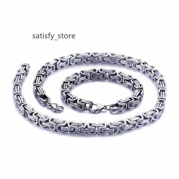5mm/6mm/8mm wide silver stainless steel king byzantine chain necklace bracelet mens jewelry handmade
5mm/6mm/8mm wide silver stainless steel king byzantine chain necklace bracelet mens jewelry handmade