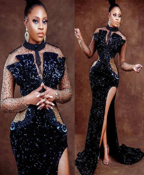 2022 plus size arabic aso ebi black mermaid prom dresses beaded high split sequined evening formal party second reception gow6053440
2022 plus size arabic aso ebi black mermaid prom dresses beaded high split sequined evening formal party second reception gow6053440
