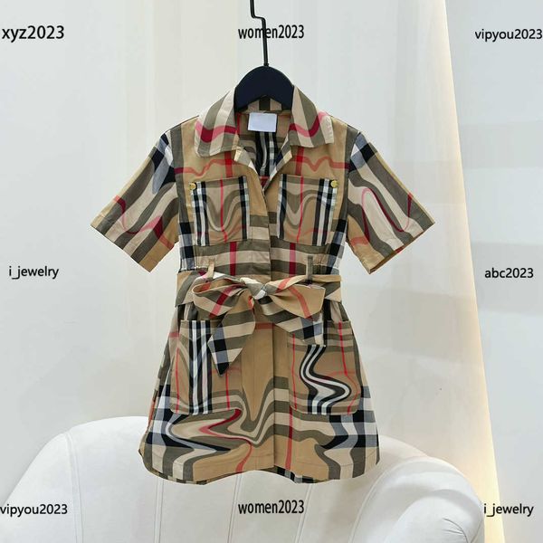 2023 designer girl dress short sleeve kids skirt lapel tie waist design baby dress size 100-150 cm fashion grid printing girl skirt, Red;yellow
2023 designer girl dress short sleeve kids skirt lapel tie waist design baby dress size 100-150 cm fashion grid printing girl skirt, Red;yellow