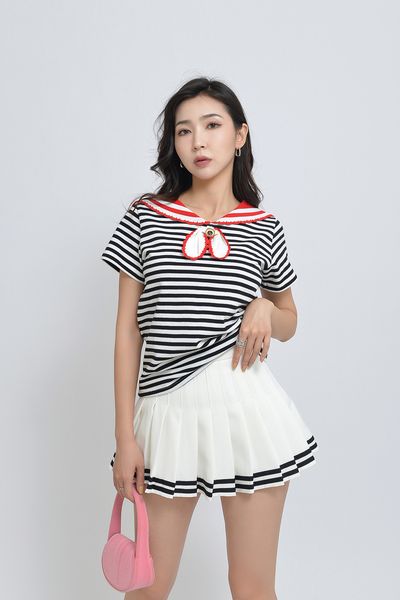 6001 l 2023 summer sweaters women's pullover sweater striped lapel neck short sleeve brand same style women's yl, White;black
6001 l 2023 summer sweaters women's pullover sweater striped lapel neck short sleeve brand same style women's yl, White;black