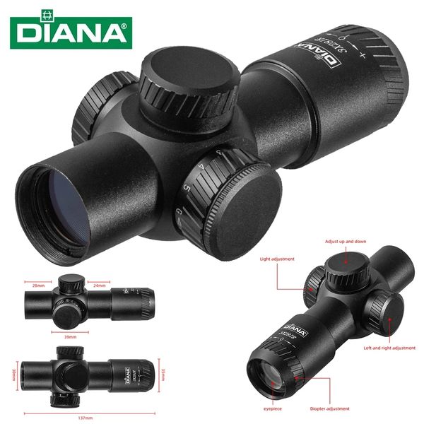 diana 3x28 tactical hunting rifle scope airsoft pcp riflescope outdoor shooting sports sniper optical sight fitting
diana 3x28 tactical hunting rifle scope airsoft pcp riflescope outdoor shooting sports sniper optical sight fitting