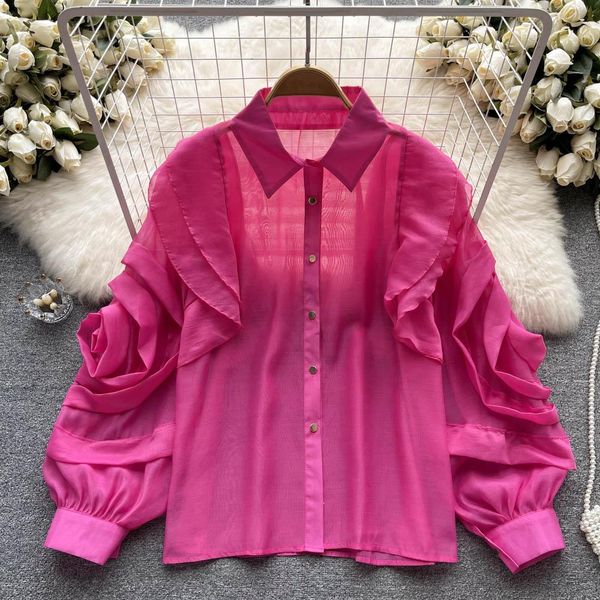 shirts new korean autumn threedimensional flower sleeve ruffled shirts women's elegant singlebreasted loose black white blouses
shirts new korean autumn threedimensional flower sleeve ruffled shirts women's elegant singlebreasted loose black white blouses
