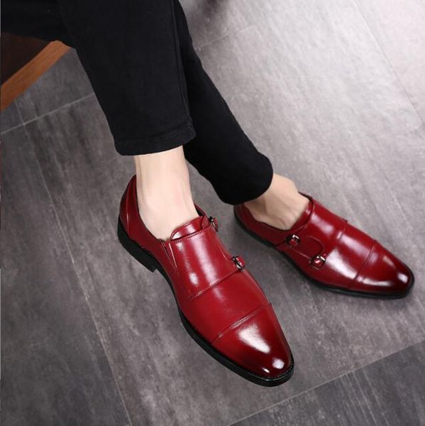 men's buckle strap derby shoes men leather dress shoes wedding party shoes mens business office oxfords flats eu sizes 38-48, Black
men's buckle strap derby shoes men leather dress shoes wedding party shoes mens business office oxfords flats eu sizes 38-48, Black