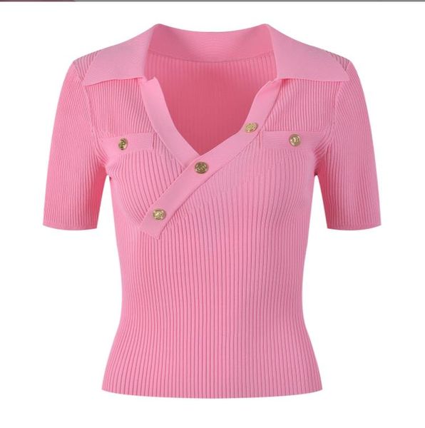 602 xl 2023 summer sweaters women's pullover sweater pink white striped lapel neck short sleeve brand same style women's yl, White;black
602 xl 2023 summer sweaters women's pullover sweater pink white striped lapel neck short sleeve brand same style women's yl, White;black