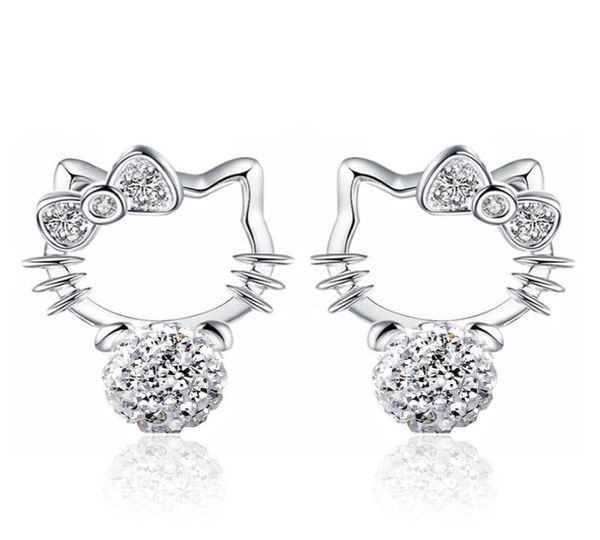 s925 sterling silver earrings cute sweet kitt cat designer stud earrings with crystal cz diamond pearl jewelry for women1050276, Golden;silver
s925 sterling silver earrings cute sweet kitt cat designer stud earrings with crystal cz diamond pearl jewelry for women1050276, Golden;silver