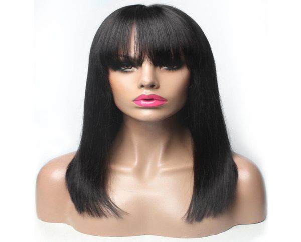 short blunt bob wigs with fringe bangs 55 silk human hair wigs for women pre plucked hairline with baby hair6391952, Black;brown
short blunt bob wigs with fringe bangs 55 silk human hair wigs for women pre plucked hairline with baby hair6391952, Black;brown