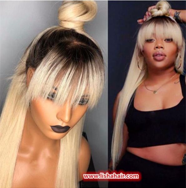 ombre dark roots blonde 1b 613 glueless full lace human hair wigs brazilian straight lace front wig with bang8751404, Black;brown
ombre dark roots blonde 1b 613 glueless full lace human hair wigs brazilian straight lace front wig with bang8751404, Black;brown