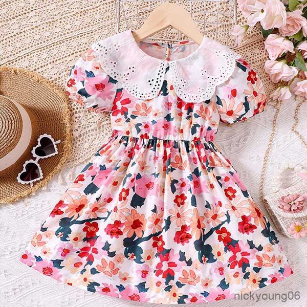 girl's dresses 2023 summer girls casual dress floral printings skirt doll collar cute toddler kids clothes shortsleeve costume+bag r230, Red;yellow
girl's dresses 2023 summer girls casual dress floral printings skirt doll collar cute toddler kids clothes shortsleeve costume+bag r230, Red;yellow