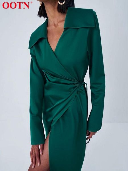 dresses oo vneck satin wrap elegant long dress 2022 women fashion green summer aline midcal dresses split dress office lady, Black;gray
dresses oo vneck satin wrap elegant long dress 2022 women fashion green summer aline midcal dresses split dress office lady, Black;gray