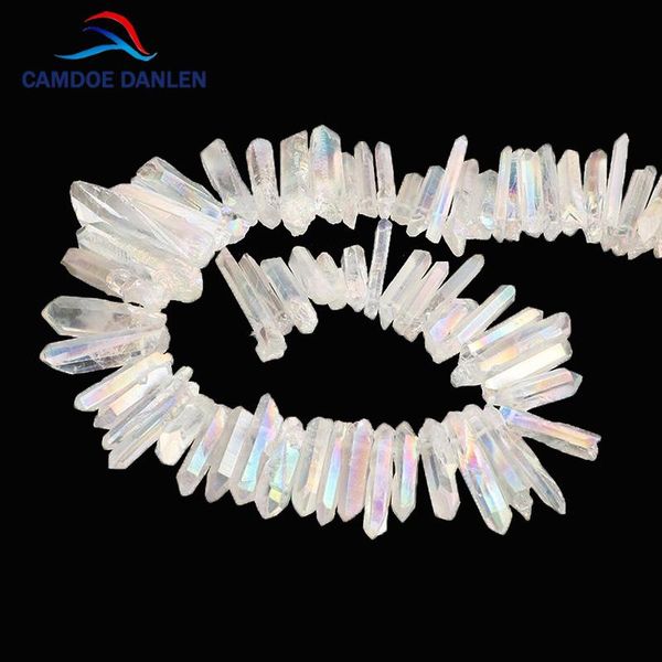 crystal camdoe danlen natural large rainbow white mystic titanium quartz rock raw crystal pillar drilled 15" strand diy jewelry part
crystal camdoe danlen natural large rainbow white mystic titanium quartz rock raw crystal pillar drilled 15" strand diy jewelry part