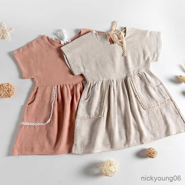 girl's dresses girls cotton and linen pocket dress summer new style children's solid color casual short-sleeved wt004 r230607, Red;yellow
girl's dresses girls cotton and linen pocket dress summer new style children's solid color casual short-sleeved wt004 r230607, Red;yellow