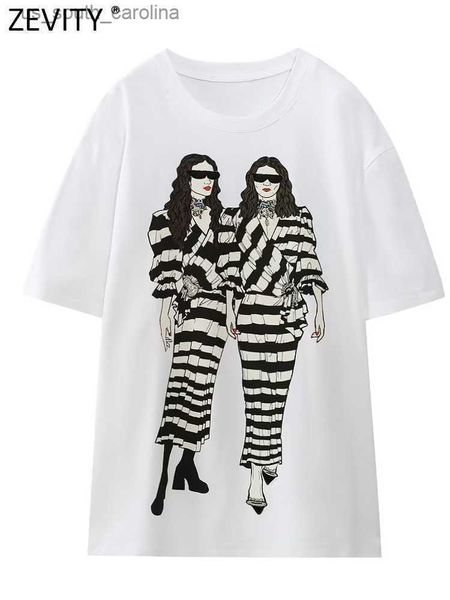 zevity women fashion contrast color striped lady print casual t shirt female chic basic short sleeve slim streetwear t3876 l230522, White
zevity women fashion contrast color striped lady print casual t shirt female chic basic short sleeve slim streetwear t3876 l230522, White