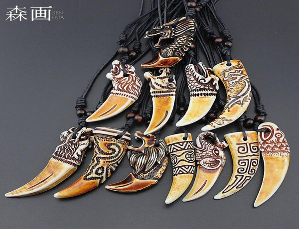 jewelry whole lots 12pcs faux yak bone carving dragon totem elephant animal tooth amulet pendant necklace cool for men women m8399153, Black
jewelry whole lots 12pcs faux yak bone carving dragon totem elephant animal tooth amulet pendant necklace cool for men women m8399153, Black