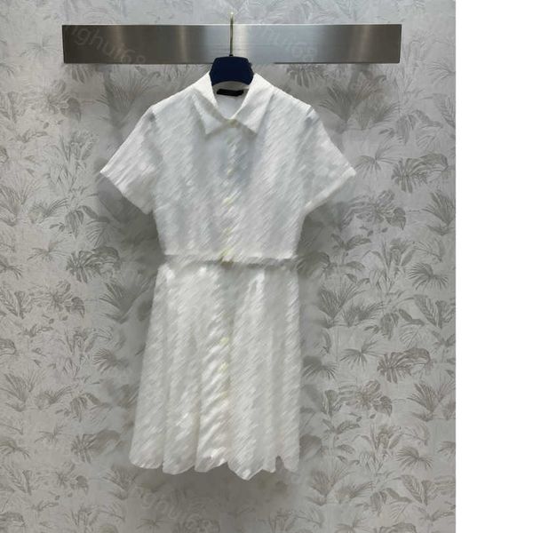 23ss womens designer clothing summer dresses women dress lapel jacquard breasted waist waist short sleeve dress womens clothing a1, Black;gray
23ss womens designer clothing summer dresses women dress lapel jacquard breasted waist waist short sleeve dress womens clothing a1, Black;gray