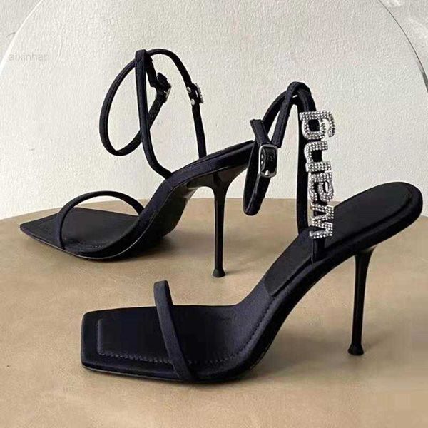 women's 2023 new summer cyber red temperament thin high heel letter with square head rhinestone sandals88, Black
women's 2023 new summer cyber red temperament thin high heel letter with square head rhinestone sandals88, Black