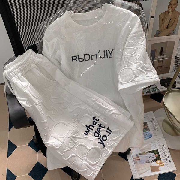 casual sportswear ensemble femme 2 pices t 2023 new loose embossed short sleeve t-shirts+wide leg shorts two piece sets l230522, White
casual sportswear ensemble femme 2 pices t 2023 new loose embossed short sleeve t-shirts+wide leg shorts two piece sets l230522, White