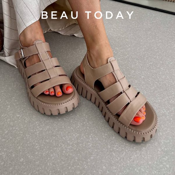beautoday platform sandals women open toe slingback ankle buckle strap genuine leather casual outdoor summer female shoes 38201, Black
beautoday platform sandals women open toe slingback ankle buckle strap genuine leather casual outdoor summer female shoes 38201, Black