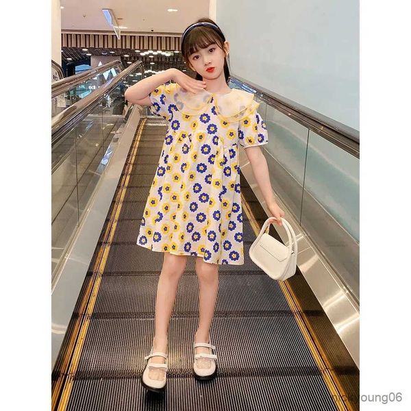 girl's dresses 3-14 girls summer dress children print short sleeve casual for turn down collar princess girl clothing r230607, Red;yellow
girl's dresses 3-14 girls summer dress children print short sleeve casual for turn down collar princess girl clothing r230607, Red;yellow
