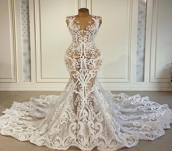 2021 plus size arabic aso ebi vintage lace wedding dresses see through mermaid bridal dresses sheer neck wedding gowns zj2661601920, White
2021 plus size arabic aso ebi vintage lace wedding dresses see through mermaid bridal dresses sheer neck wedding gowns zj2661601920, White
