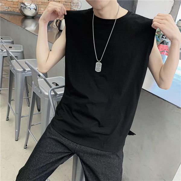 men solid color breathable sleeveless round neck t-shirt sports vest tank gymclothing t-shirt men' vest, White;black
men solid color breathable sleeveless round neck t-shirt sports vest tank gymclothing t-shirt men' vest, White;black