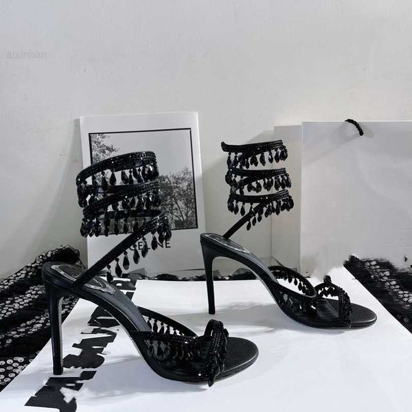 new open toe pearl inlaid diamond spring shoes snake wrapped feet ring heel sandals banquet high heels, Black
new open toe pearl inlaid diamond spring shoes snake wrapped feet ring heel sandals banquet high heels, Black