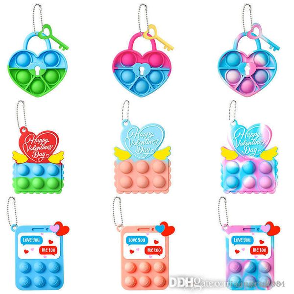 2022 pop valentines day jewelry fidget keychain toy mini silicone sensory bubbles pendant keys lock hearts decompression toys, Red;brown
2022 pop valentines day jewelry fidget keychain toy mini silicone sensory bubbles pendant keys lock hearts decompression toys, Red;brown