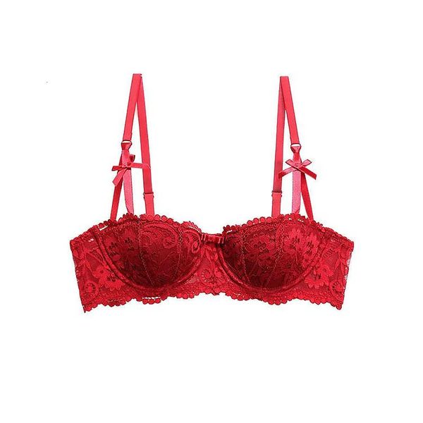 half cup court vine jacquard lace bra single piece bra bras front closure one-piece, Red;black
half cup court vine jacquard lace bra single piece bra bras front closure one-piece, Red;black