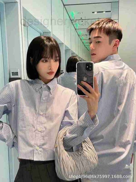 women's blouses & shirts designer 2023 early spring new back patch embroidery letter blue stripe temperament fresh girl style shirt m5z, White
women's blouses & shirts designer 2023 early spring new back patch embroidery letter blue stripe temperament fresh girl style shirt m5z, White