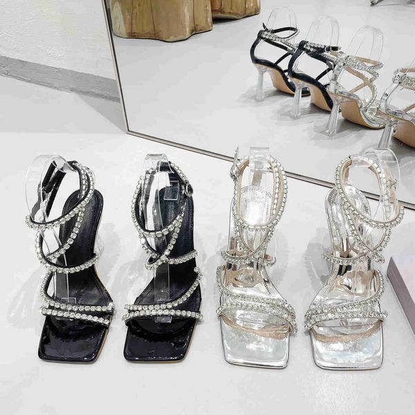 sandals designer style crystal rhinestones women summer elegant clear high heels gladiator party prom shoes female 230511, Black
sandals designer style crystal rhinestones women summer elegant clear high heels gladiator party prom shoes female 230511, Black