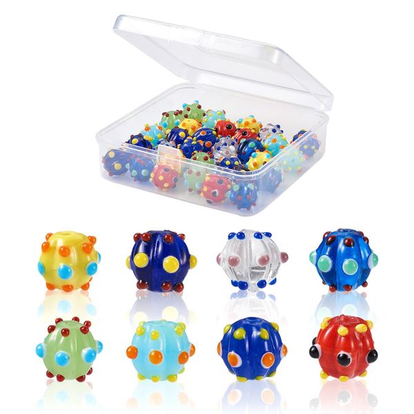 crystal 40pcs/box 14mm handmade bumpy lampwork beads mixed color round corrugated beads for bracelet jewelry making diy earring charms
crystal 40pcs/box 14mm handmade bumpy lampwork beads mixed color round corrugated beads for bracelet jewelry making diy earring charms