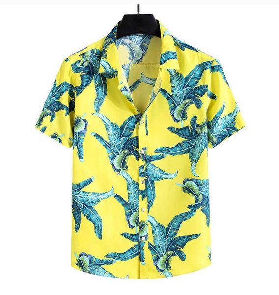 plus size hawaiian shirts rayon printed men's summer beach quick dry casual shirts dudf, White;black