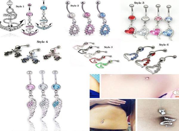 crystal rhinestone belly button ring 316l stainless steel fashion navel piercing jewelry mixed 7 style2641928, Silver
crystal rhinestone belly button ring 316l stainless steel fashion navel piercing jewelry mixed 7 style2641928, Silver
